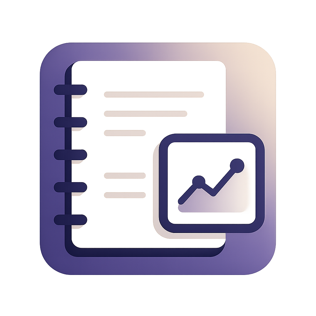 Icon representing a notebook and learner artifacts